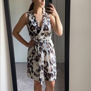 Leopard Print Wrap Dress